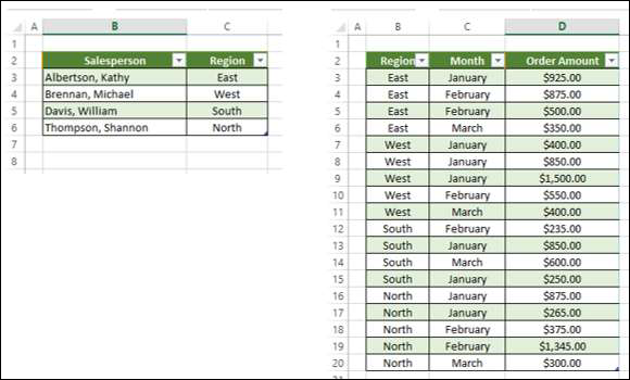 Agregar tablas de Excel