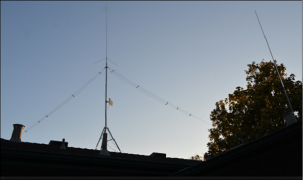 Antena en forma de V invertida